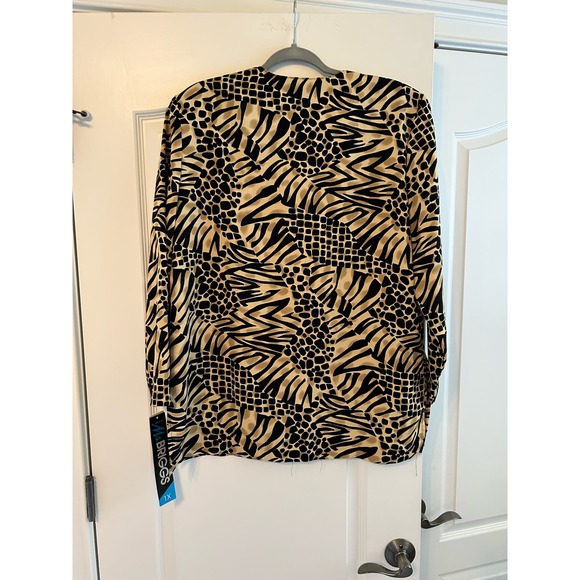 Vintage Briggs New York Long Sleeved Button Up Shirt Animal Print Size 1X NWT - Picture 4 of 4